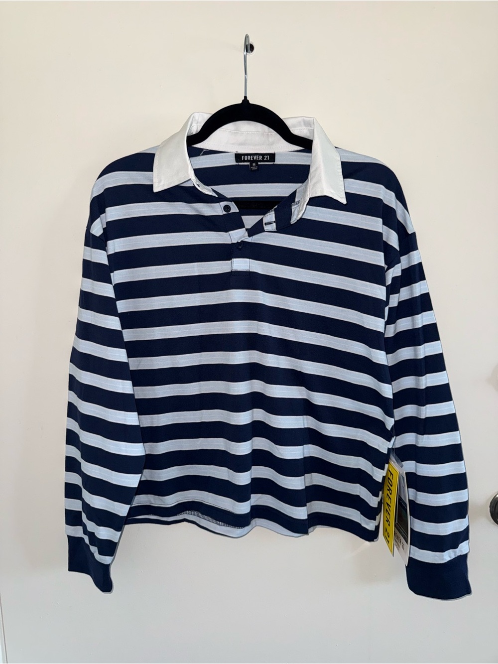 Forever 21 Navy & Light Blue Striped Shirt